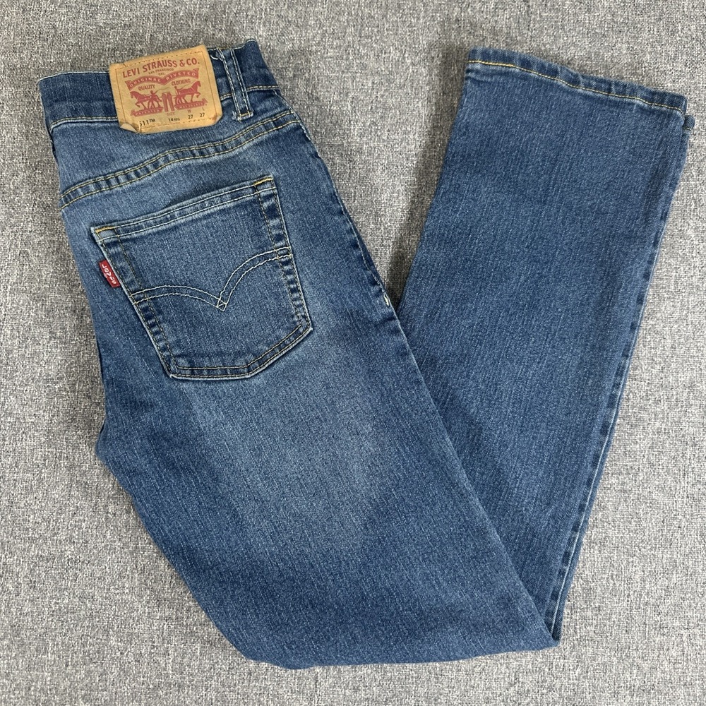 Levi's 511 Slim Jeans Womens 27x27 Blue Denim Stretch Casual Pants‎
